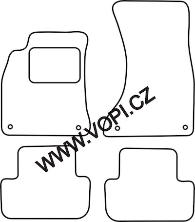 Autokoberce Audi A4 05/2008 - 09/2015 Royalfit (219)